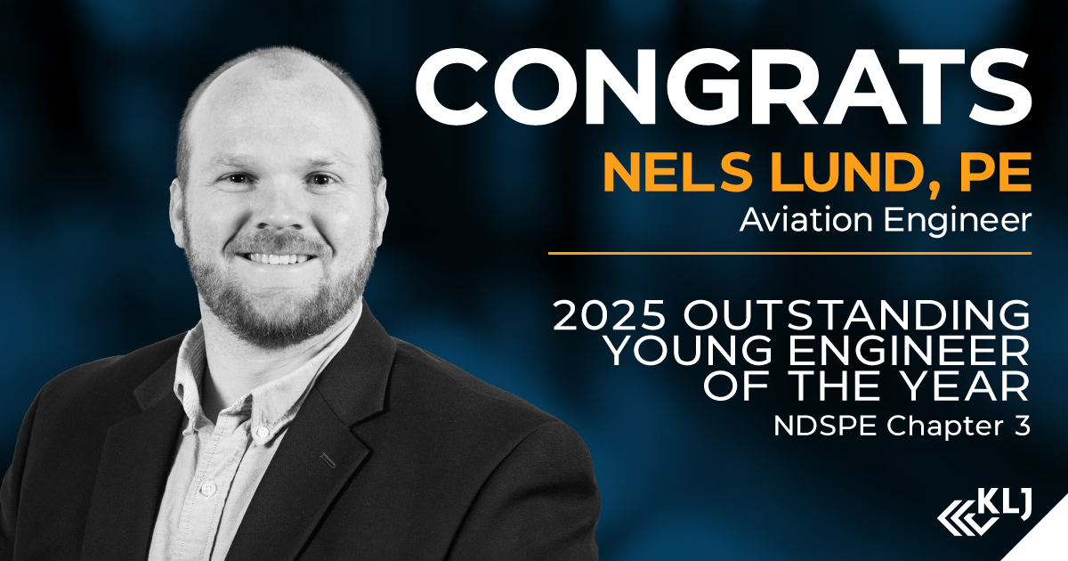 KLJ's Nels Lund Named NSPE-ND Chapter 3 Outstanding Young Engineer of the Year